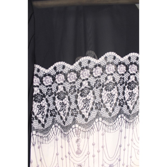 Lauren Conrad Semi Sheer Collared Blouse Small Preowned - Picture 6 of 8